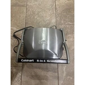 Cuisinart 5-in-1 Griddler Silver GR-4N Electric Contact Grill Panini Press‎